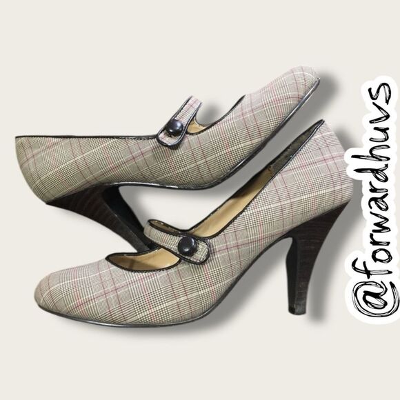 Chinese Laundry Colby Plaid Mary Jane Heels 6.5 - Picture 6 of 12